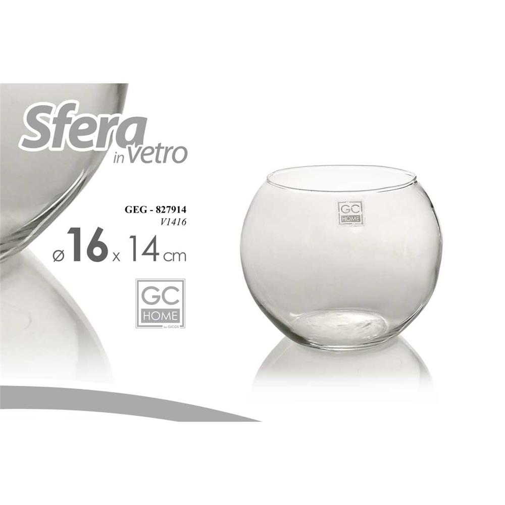 Geg/Sfera Vetro Trasp. 16*14Cm V1416