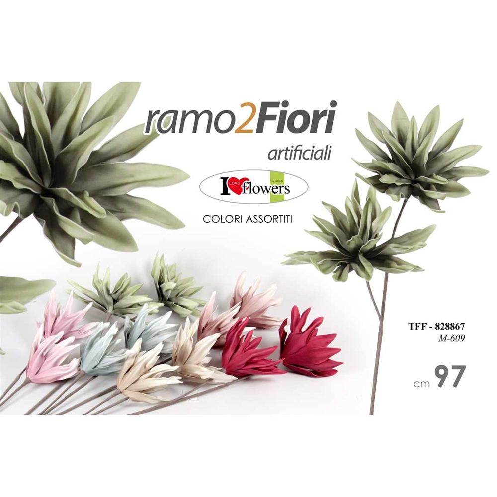 Tff/Ramo 2 Fiori Ass 97Cm M609