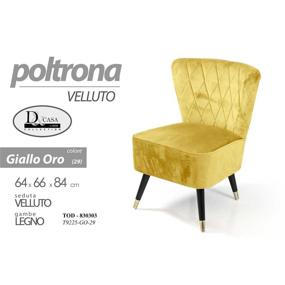 Tod/Poltrona Gia 64*66*84Cm  T9225-Go-29