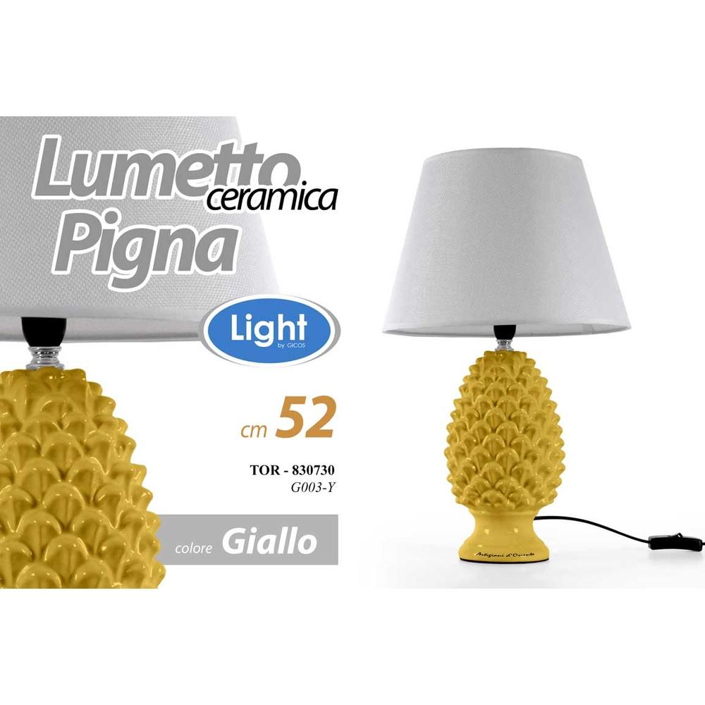 Tor/Lampada Pigna Giallo H.52Cm G003/Y