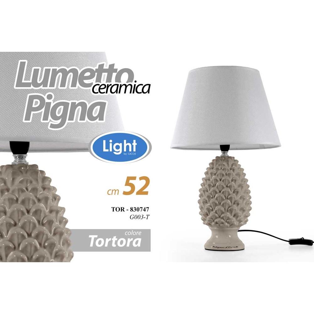 Tor/Lampada Pigna B.Invec H.52Cm G003/T - Ceramica Beige - Lampade | Mikasa