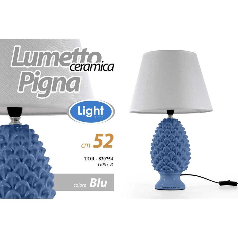 Tor/Lampada Pigna Blu 52Cm G003/B
