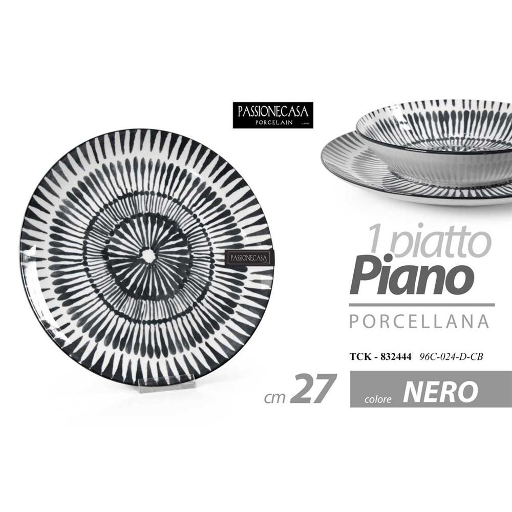 Tck/Piatto Piano Nero 27Cm 96C-024-D-Cb - Ceramica Nero - Piatti | Mikasa