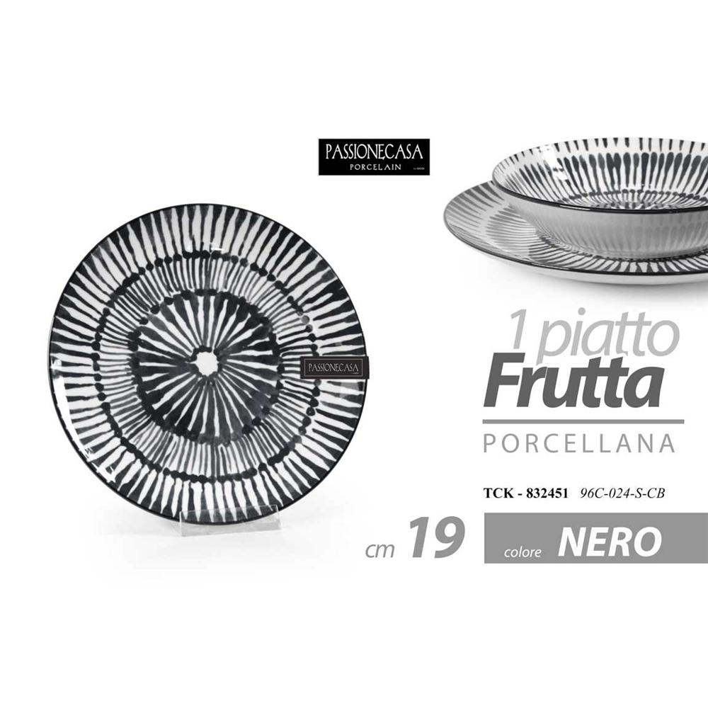 Tck/Piatto Frutta Nero 19Cm 96C-024-S-Cb - Ceramica Nero - Piatti | Mikasa