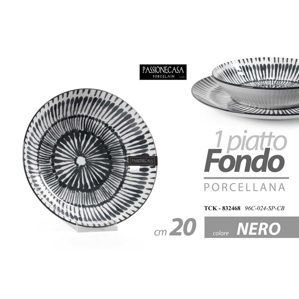 Tck/Piatto Fondo Nero 20Cm 96C-024Sp-Cb - Ceramica Nero - Piatti | Mikasa
