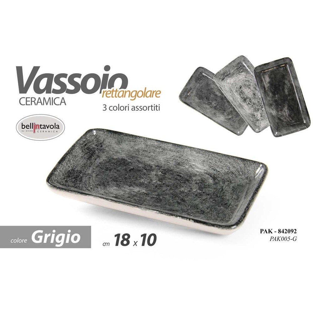 Pak/Vassoio Ret.Gri As 18*10Cm Pak005-G