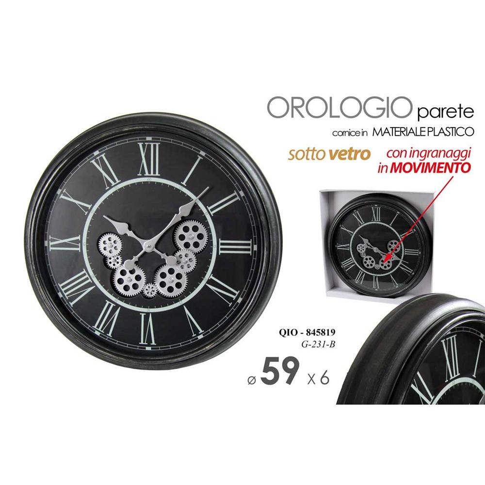 Qio/Orologio 58,5*58,5*5,5 G231B - Nero - Orologi | Mikasa