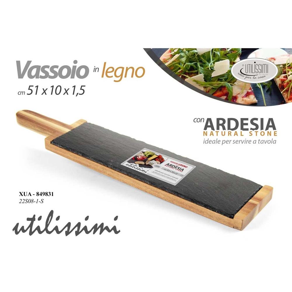 Xua/2Pz Tagliere Ard+Aca 51*10 22S08-1-S - Ardesia Naturale - Ardesia | Mikasa