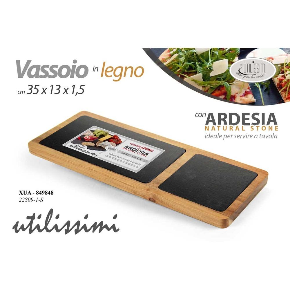 Xua/Vassoio Leg+Ardes 35*13*1,5 22S09-1S - Ardesia Naturale - Ardesia | Mikasa