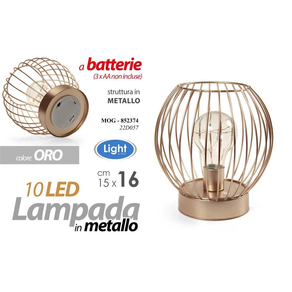 Mog/Lampada Led C.Oro 15*15*16Cm  22D057