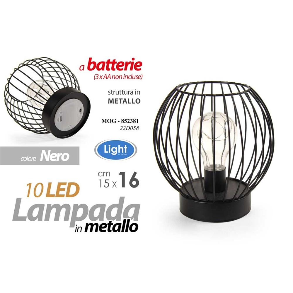 Mog/Lampada Led Nera 15*15*16Cm   22D058