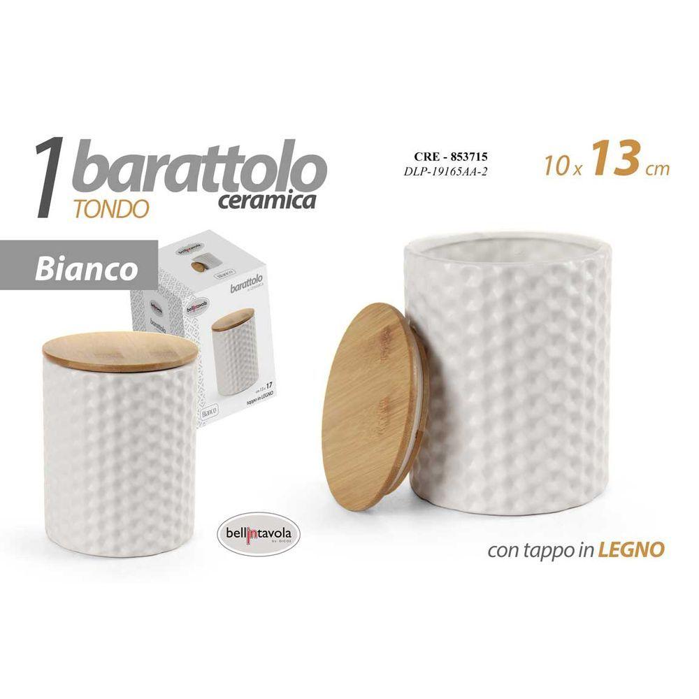 Cre/Barattolo Bia. 10*10*13 Dlp19165Aa-2 - Ceramica Bianco - Barattoli & Biscottiere | Mikasa
