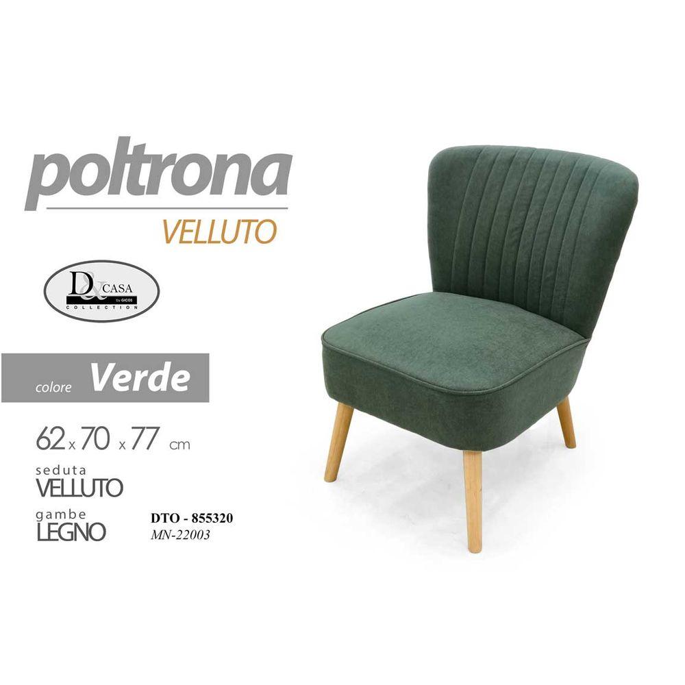 Dto/Poltrona Ver. 62*70*77Cm     Mn22003 - Verde - Poltrone | Mikasa