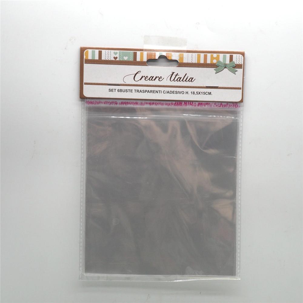 Set 6Buste Trasparenti H. 18,5X15Cm. C/Adesivo - Trasparente - Buste Regalo | Mikasa