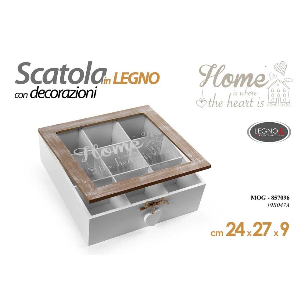 Mog/Scatola Qta 24*24*9Cm 19B047A - Marrone - Porta The | Mikasa