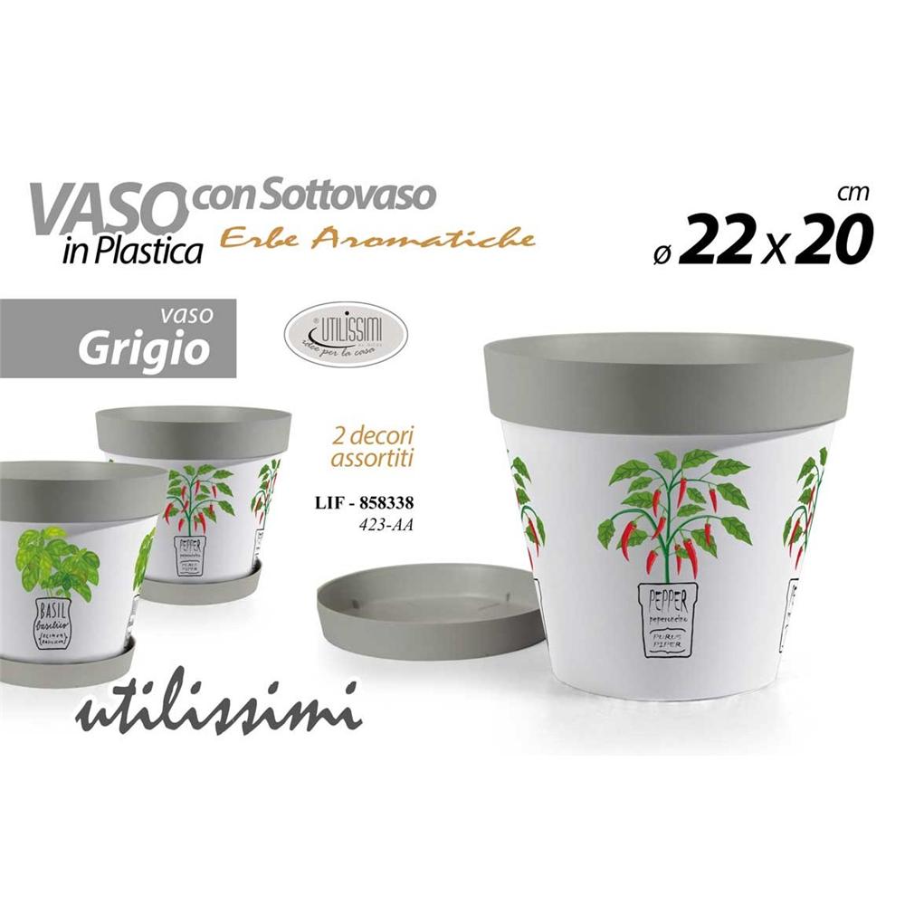 Lif/Vaso Pl.Erbe Aromatiche 22*20 423/Aa - Plastica - Vasi & Accessori | Mikasa