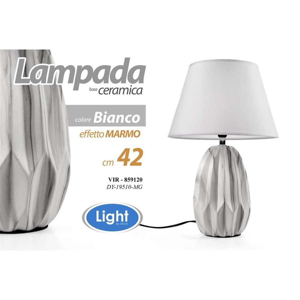 Vir/Lampada Bca Marmo 42Cm Dy19510-Mg