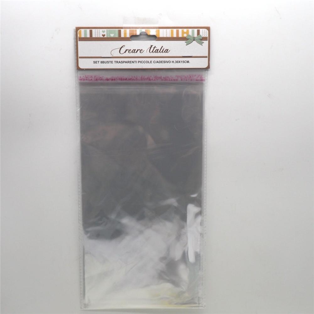 Set 8Buste Trasparenti Piccole C/Adesivo H.30X15Cm. - Trasparente - Buste Regalo | Mikasa
