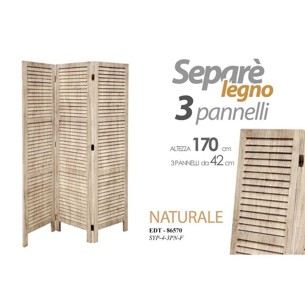 Edt/Separe 3 Pan. 126*170Cm Syp-4-3P/N-F - Naturale - Separè | Mikasa