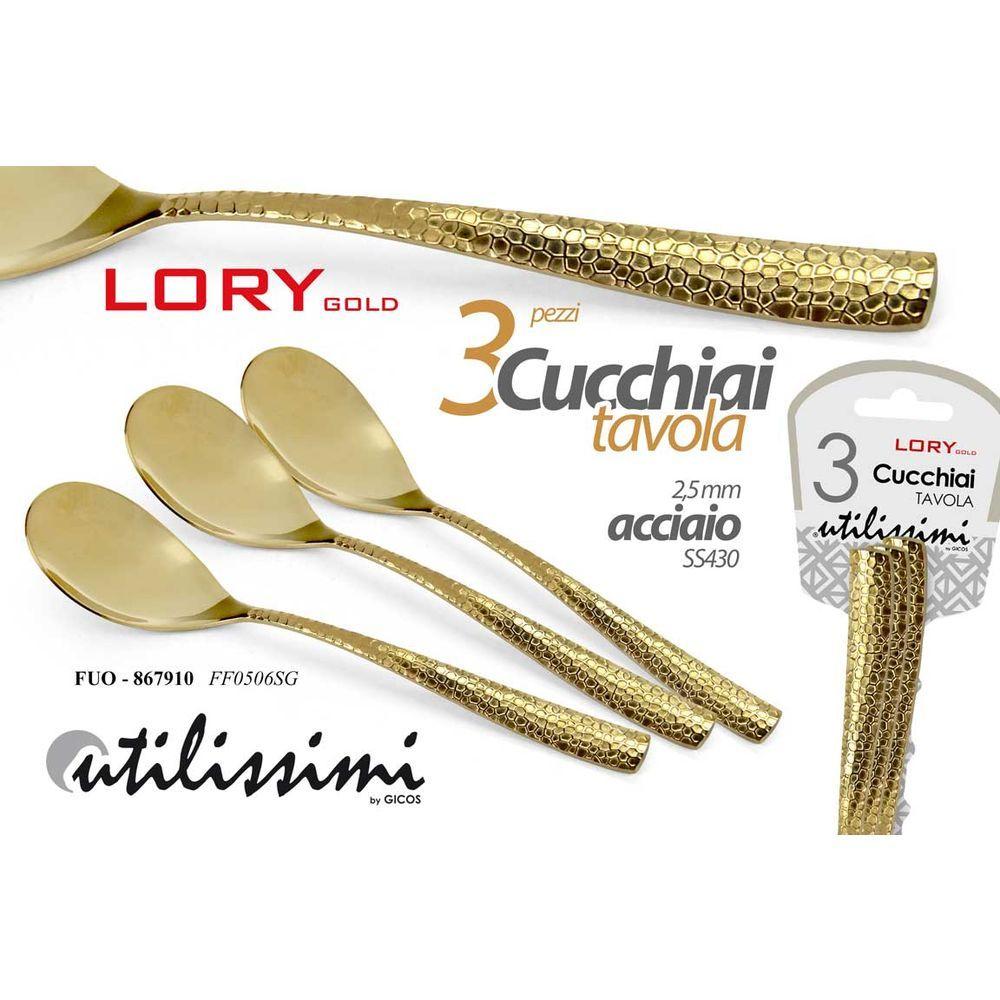 Fuo/3 Cucch.2,5Mm Ss430 T.Oro Ff0506Sg - Oro - Posate | Mikasa