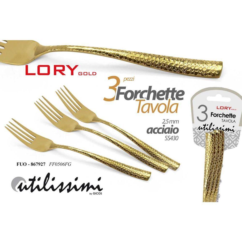 Fuo/3 Forch.2,5Mm Ss430 Tit.Oro Ff0506Fg - Oro - Posate | Mikasa
