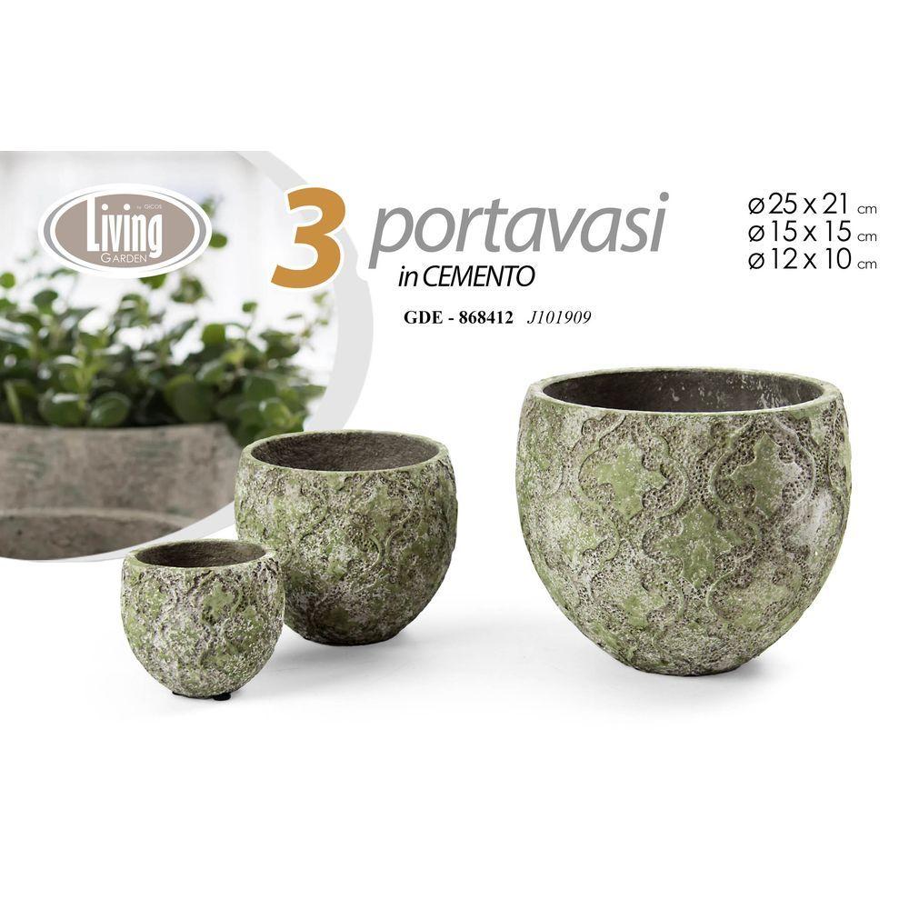 Gde/3 Vasi 25*21/17*15/12*10Cm J101909
