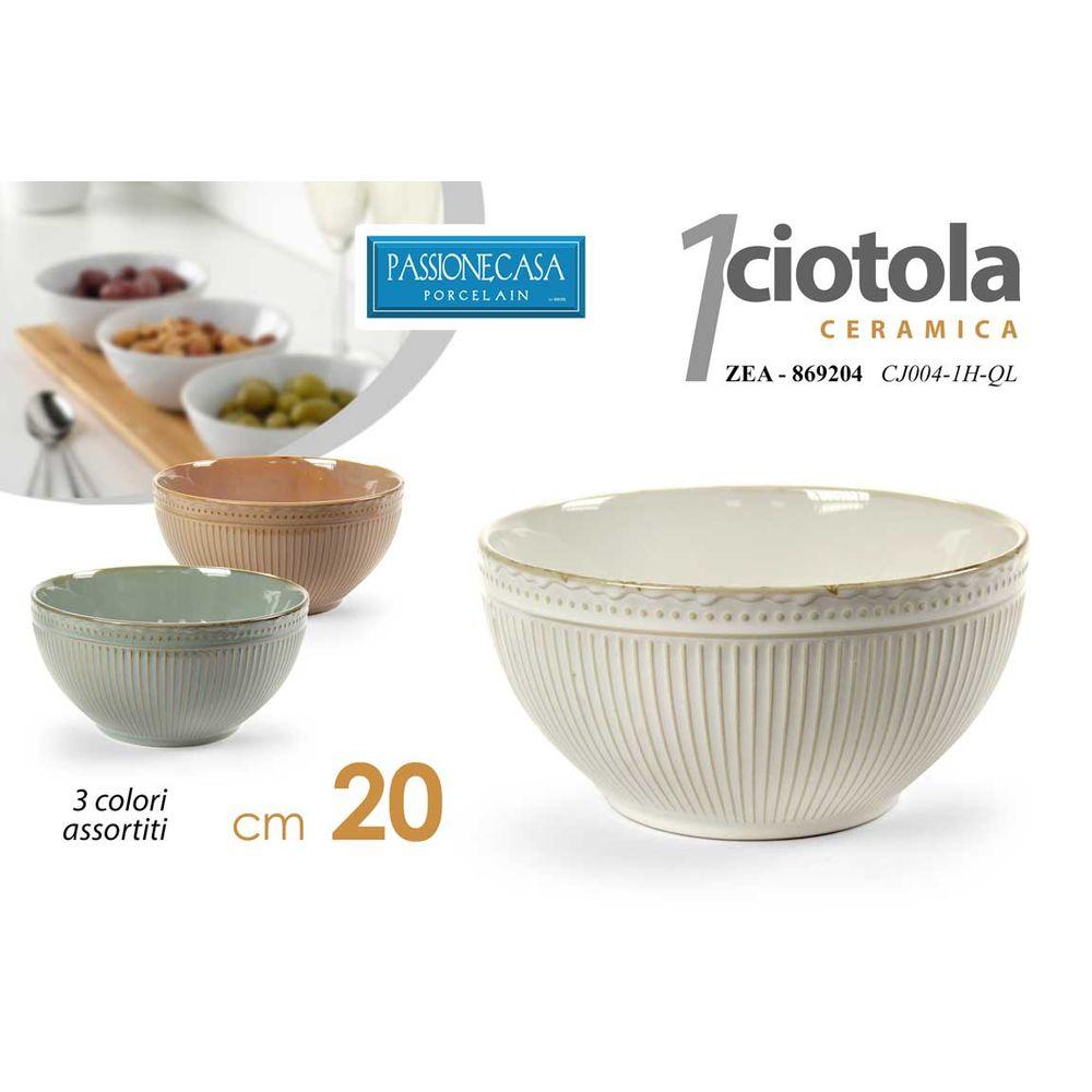 Zea/Ciotola Por.Tda As 20Cm  Cj004-1H/Ql
