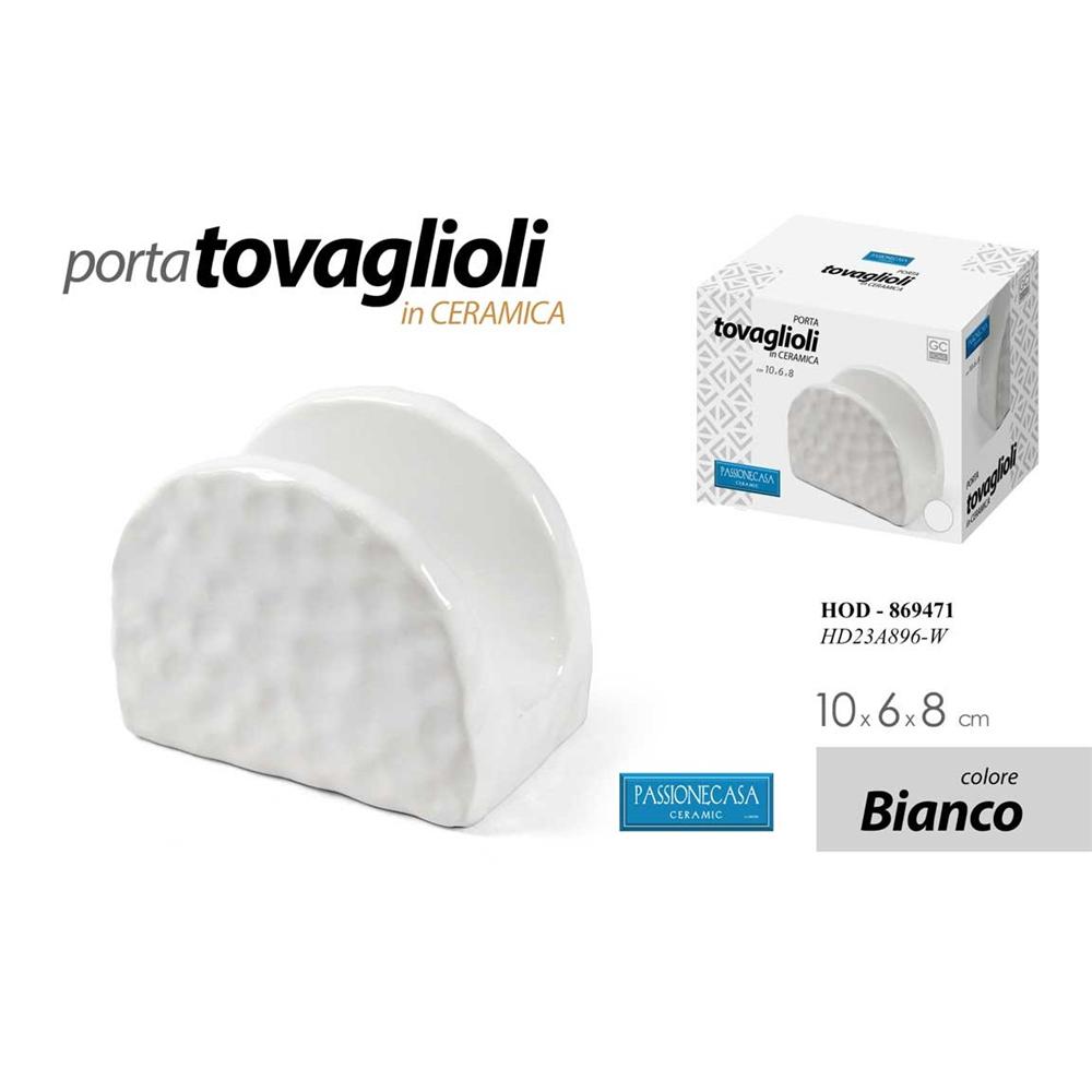 Hod/P.Tovag.Cer Bia 10*6*8Cm Hd23A896/W - Ceramica Bianco - Porta Tovaglioli | Mikasa