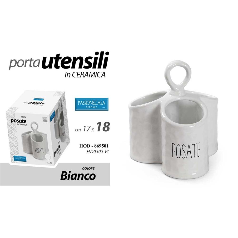 Hod/P.Posate Ceram 17*18Cm Hd0505/W - Ceramica Bianco - Porta Posate | Mikasa
