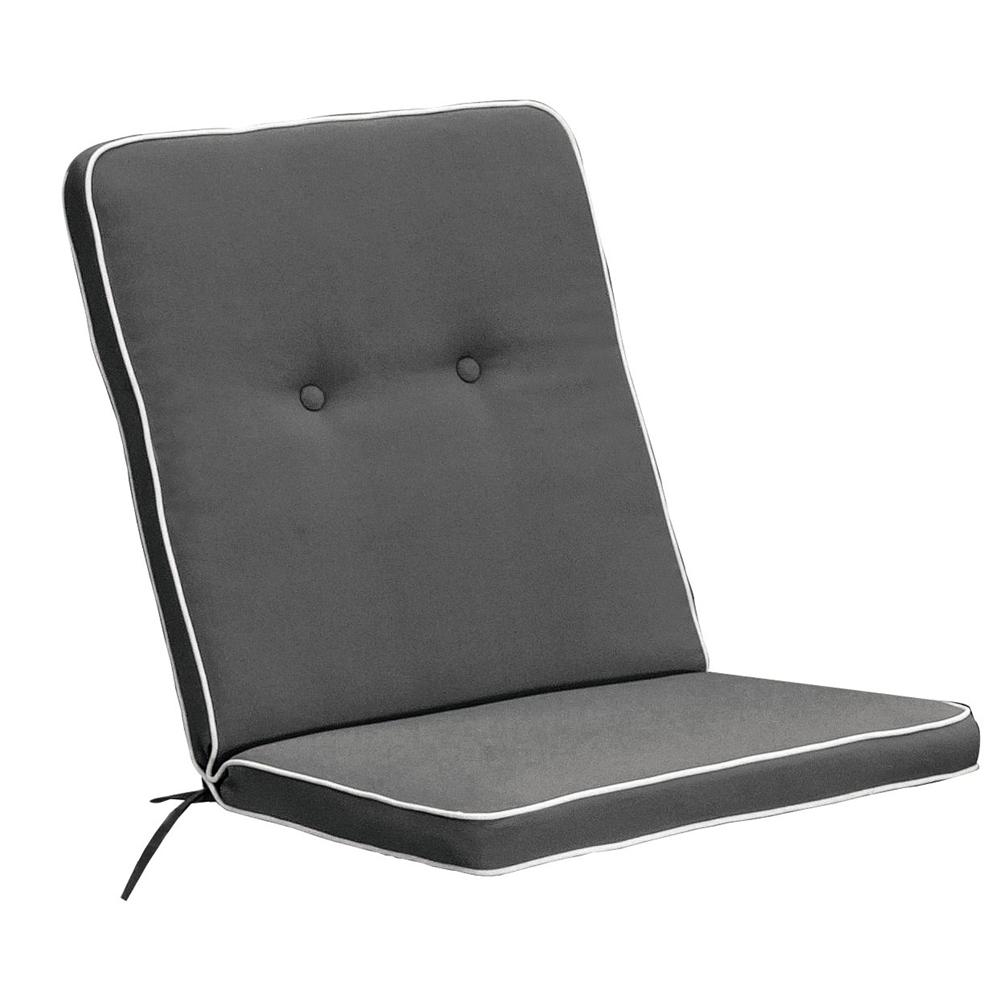 Poltrona Bassa  95 (53+42 ) X 48 Liberty Grigio - Tessuto non Tessuto Grigio - Cuscini Giardino | Mikasa