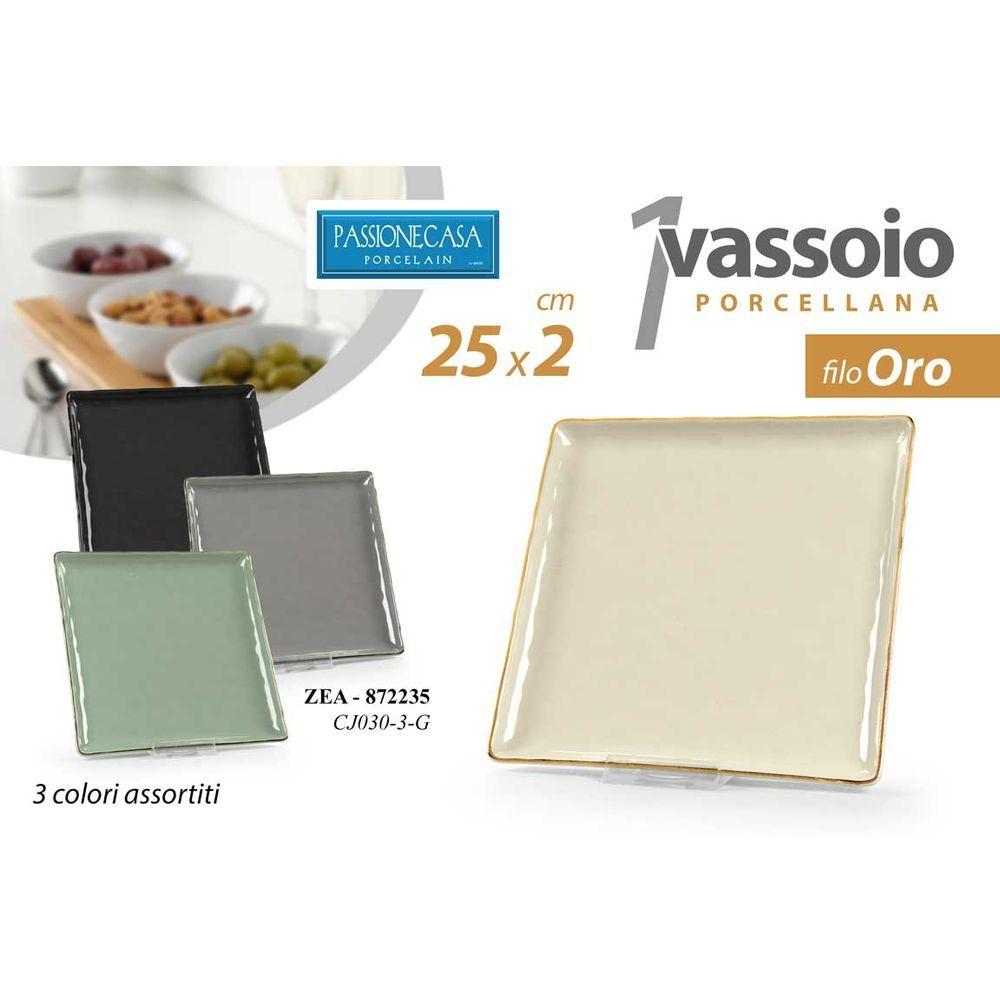Zea/Vassoio Qto Porc As 25*2 Cj030-3G