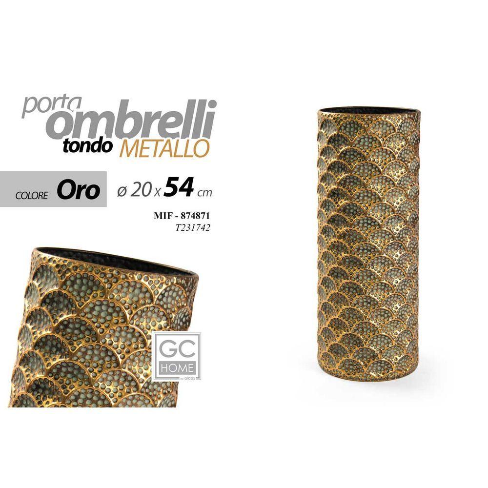 Mif/P.Ombrelli Met C.Oro 20*54Cm T231742 - Metallo Oro - Porta Ombrelli | Mikasa