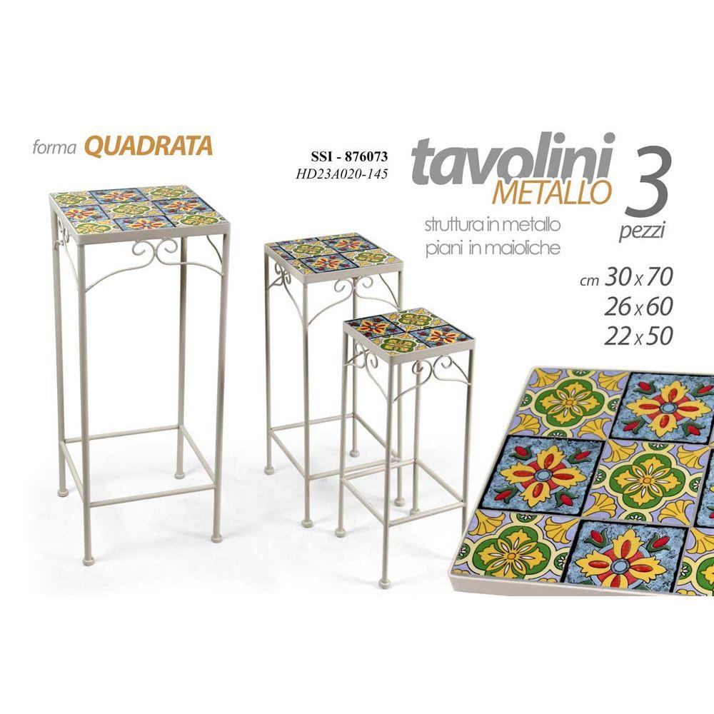 Ssi/Tavolino Quadrato Bianco Medio 23*23*60Cm 883972 Hd23A020/145