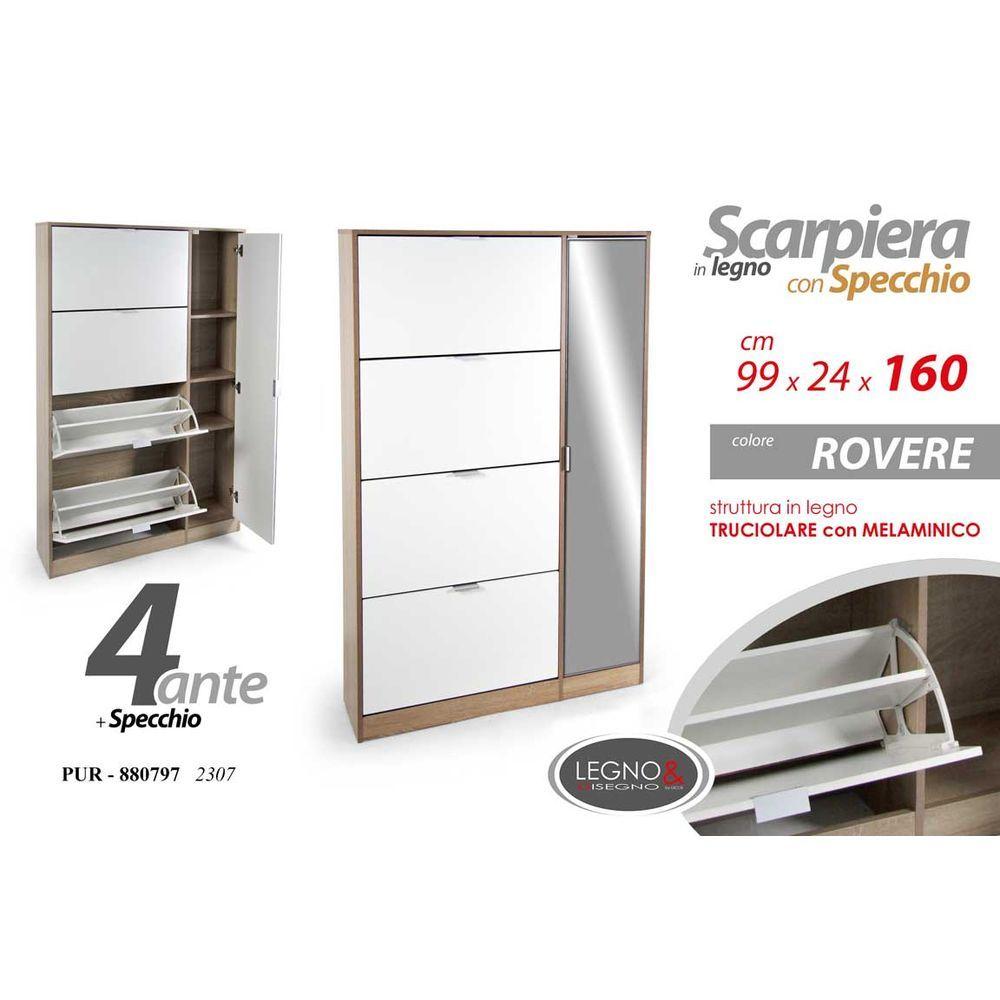 Pur/Scarpiera 4+Specchio 99*24*160 2307