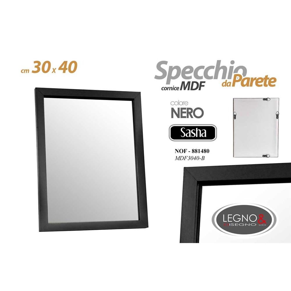 Nof/Specchio Nero 30*40Cm Mdf3040-B