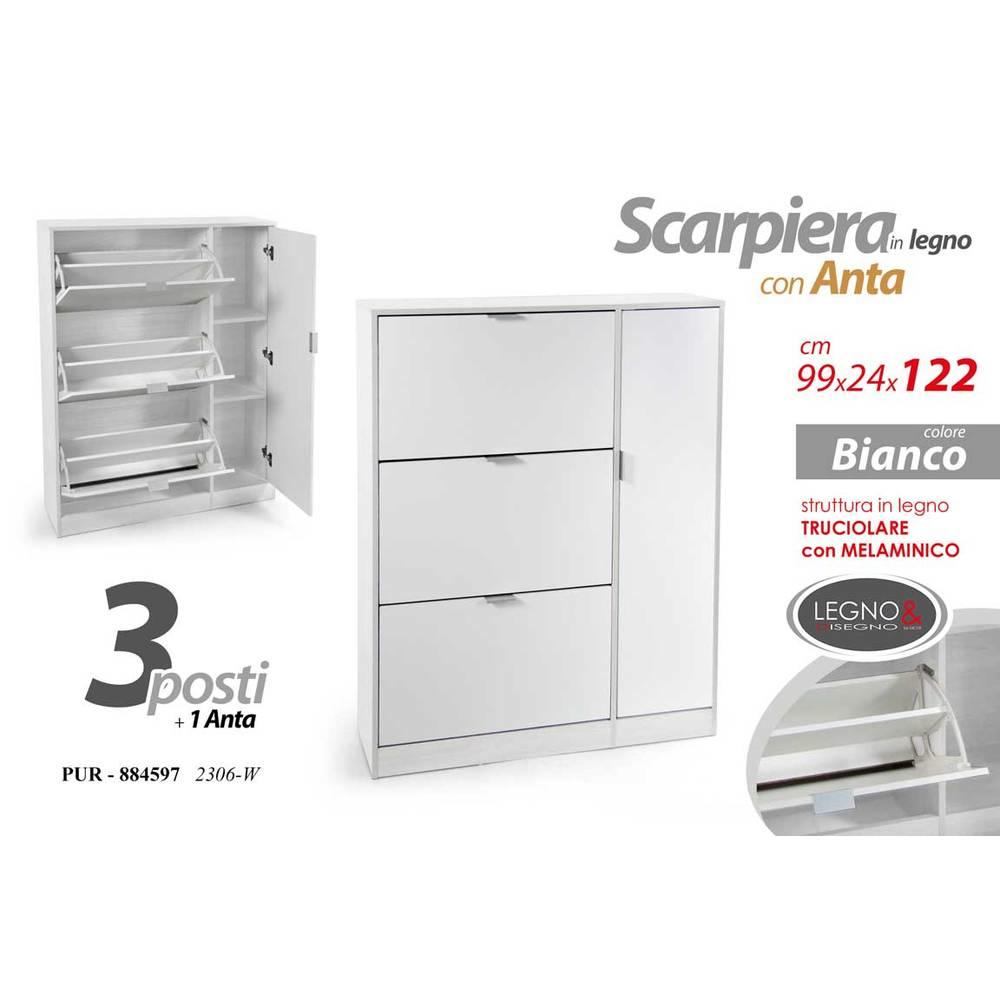 Pur/Scarpiera 3+Anta 99*24*122 2306-W