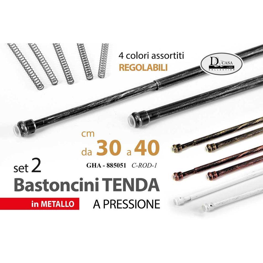 Gha/2 Aste Ten.Met.30-40Cm As C.Rod-1 - Assortito - Aste Tende | Mikasa