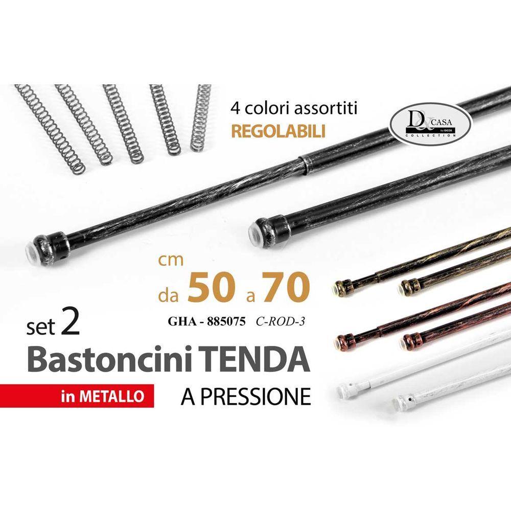 Gha/2 Aste Tenda Met.50-70Cm As C.Rod-3 - Aste Tende | Mikasa