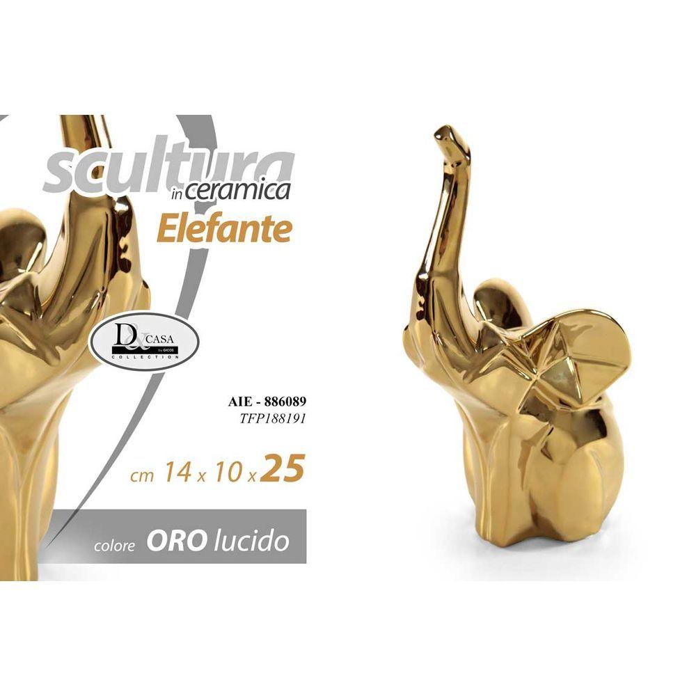 Aie/Elefant Dec C/Oro 14*10*25 Tfp188191 - Ceramica Oro - Oggettistica | Mikasa
