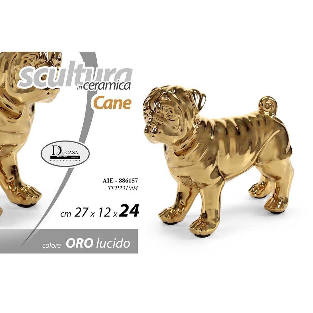 Aie/Cane Decor C/Oro 27*12*24 Tfp231004 - Ceramica Oro - Oggettistica | Mikasa
