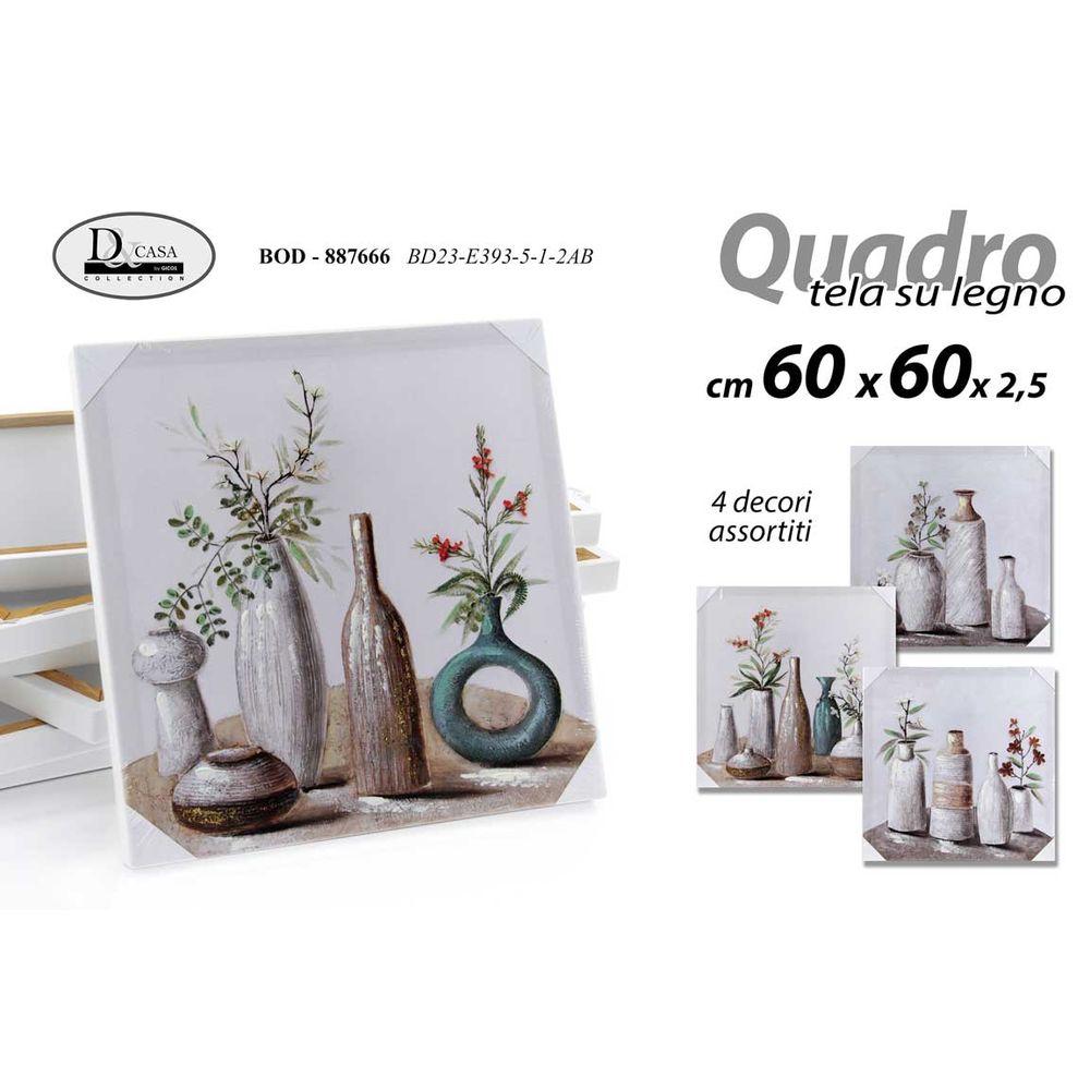 Bod/Quadro As 60*60*2,5 Bd23E393/5-1-2Ab - Tela Assortito - Quadri | Mikasa