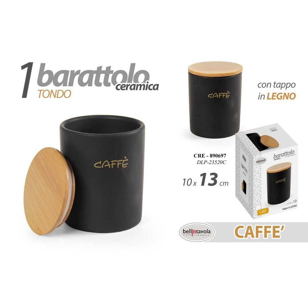 Cre/Barattolo Caffe' 10*12,5 Dlp23520C - Ceramica Nero - Barattoli & Biscottiere | Mikasa