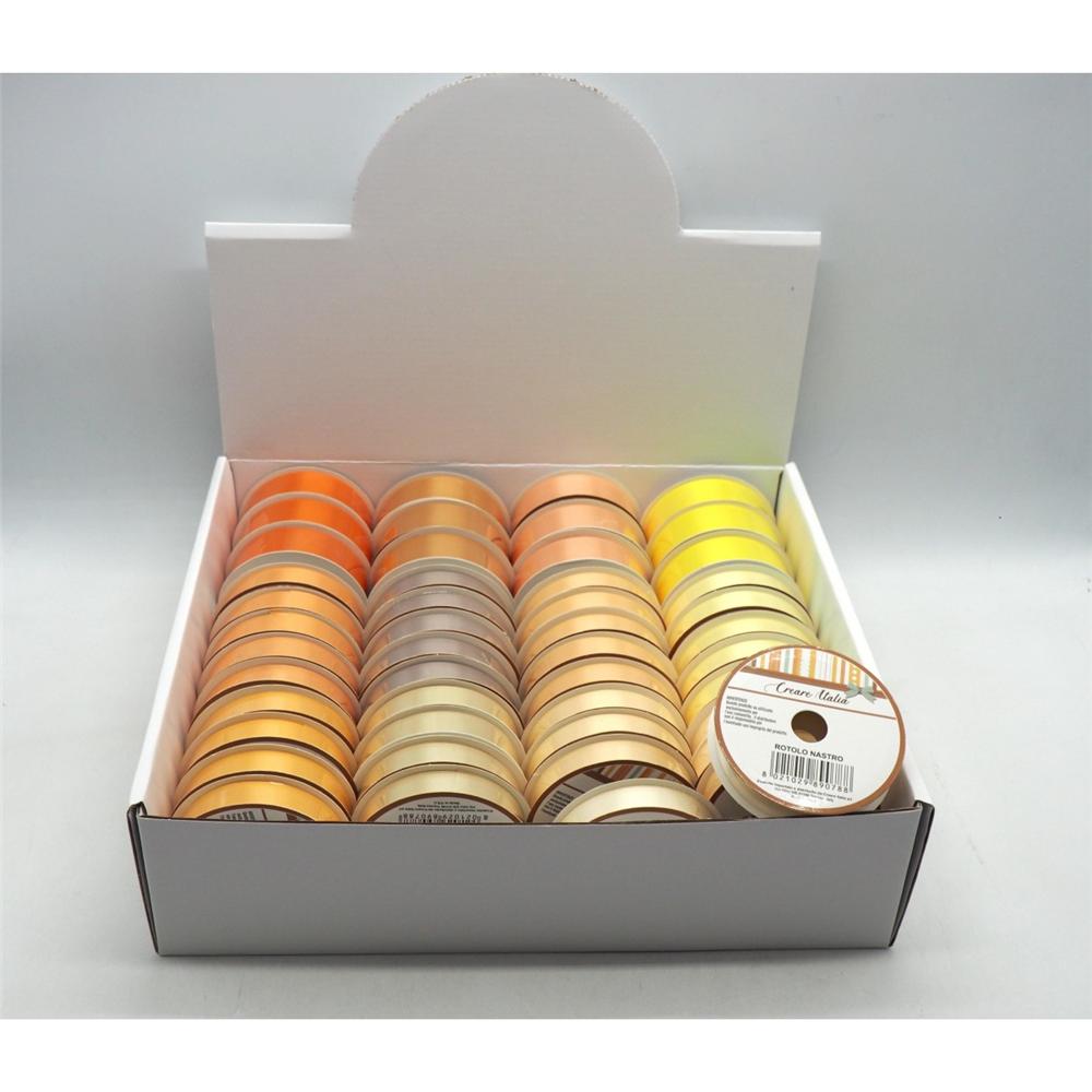 Rotolo Nastro L.270Cm Display Colori Ass 48Pcs 1.5X2.70/2.5X1.90Cm - Assortito - Nastrini & Ribbon | Mikasa