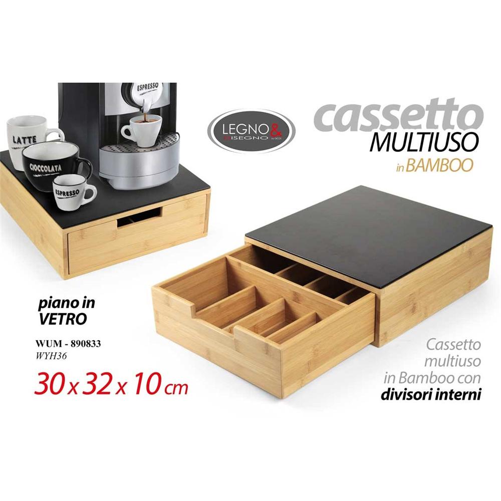 Wum/Cassetto Multiuso Mdf 32*30Cm Wyh36 - MDF Assortito - Porta Cialde | Mikasa