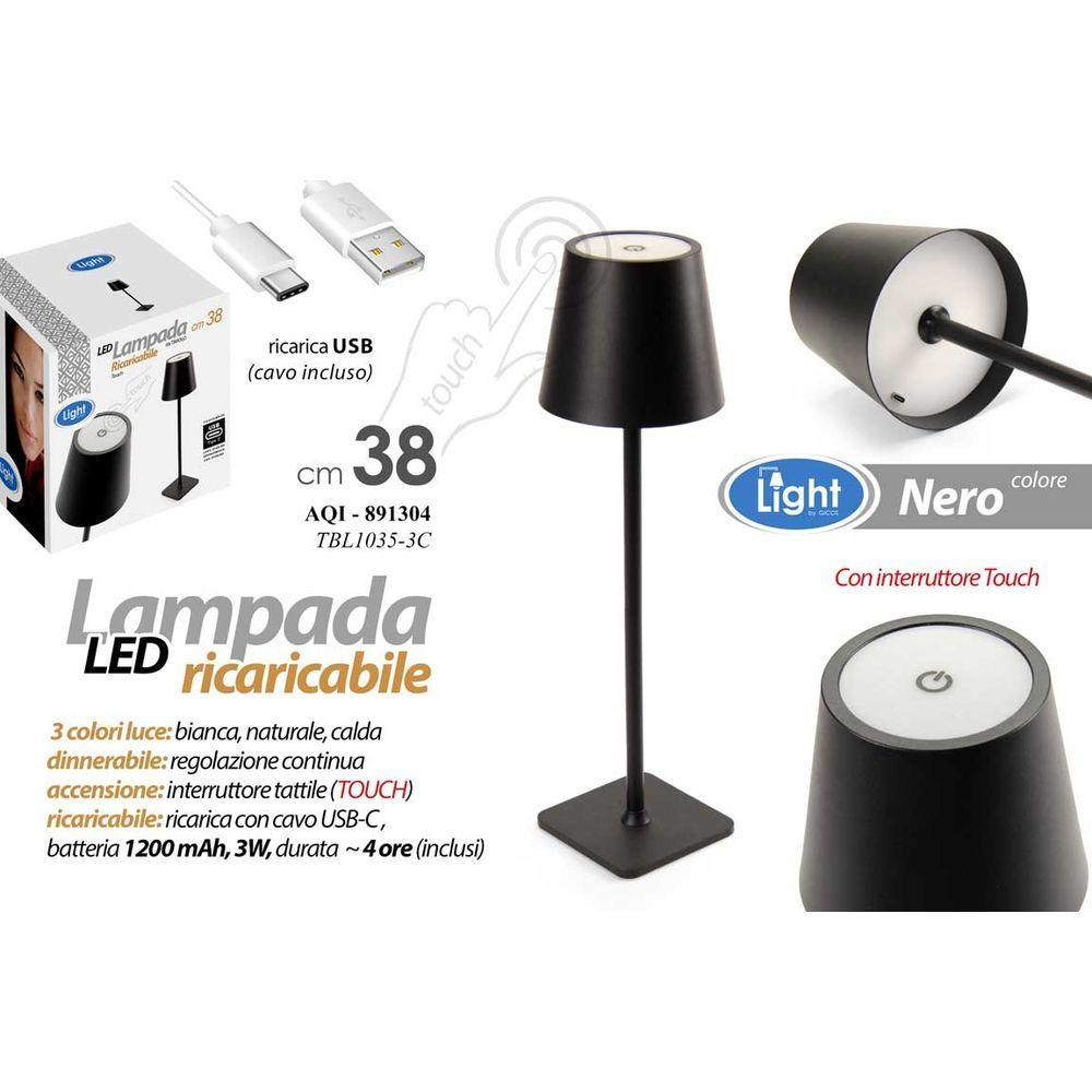 Aqi/Lampada Tavled Touc 8*38 Tbl1035-3C - Nero - Lampade | Mikasa