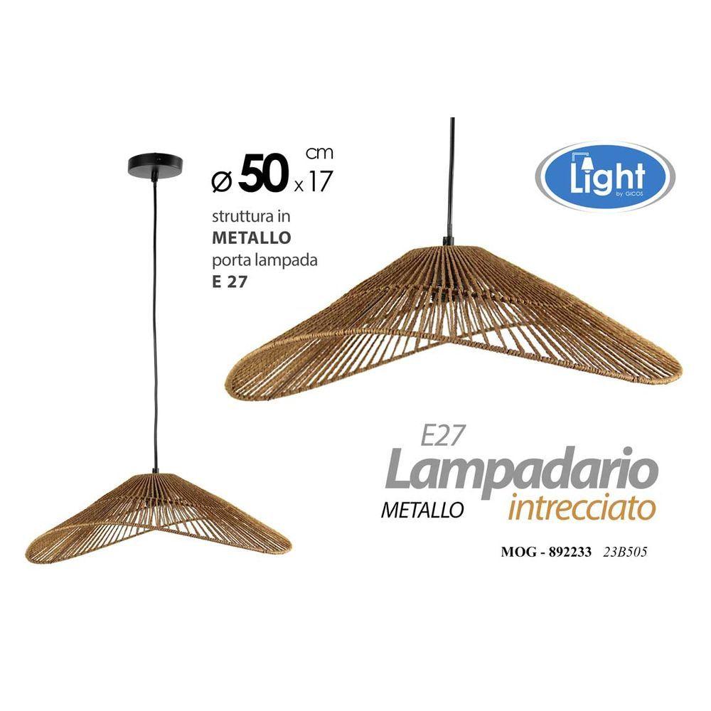 Mog/Lampadario 51*50*17Cm 23B505 - Corda Beige - Lampadari | Mikasa