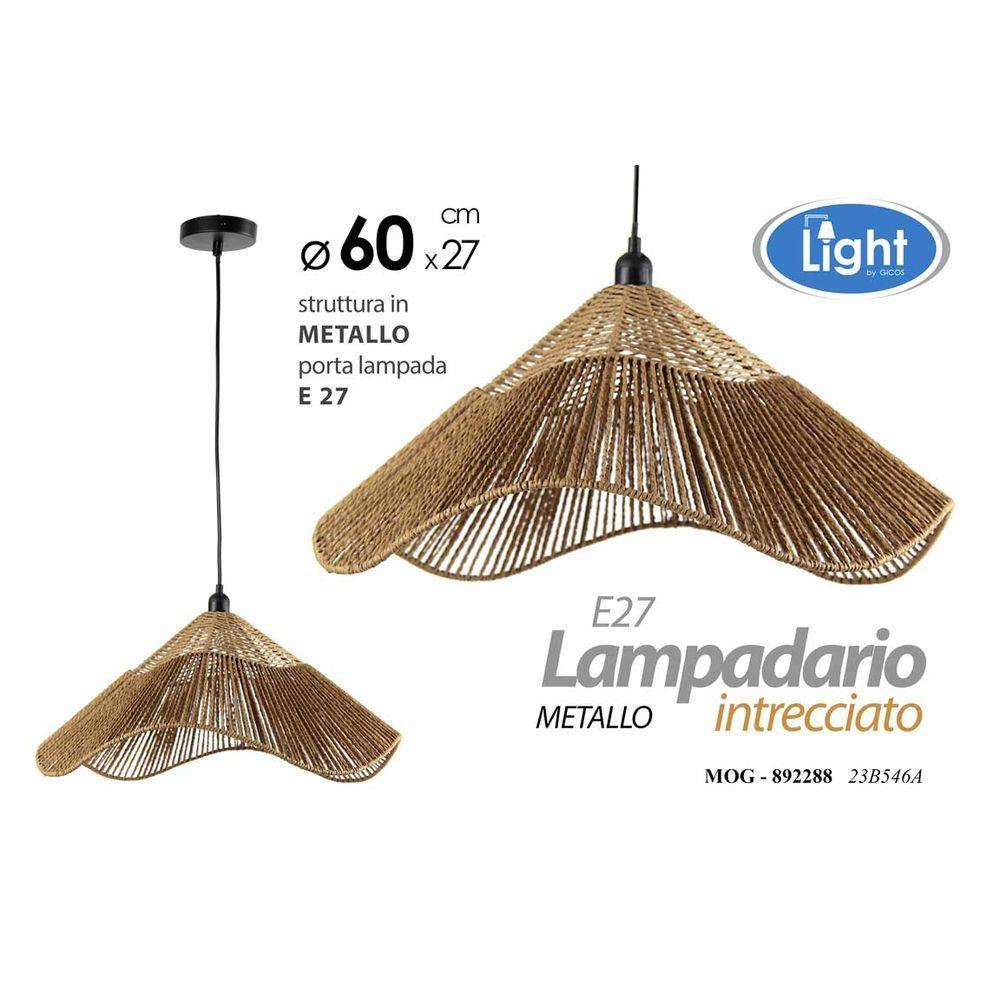 Mog/Lampadario 59*61*27Cm 23B546A - Corda Beige - Lampadari | Mikasa