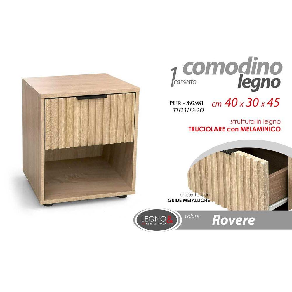 Pur/Comodin.Rov Gea 40*30*45 Th23112-2/O - Marrone - Comodini | Mikasa