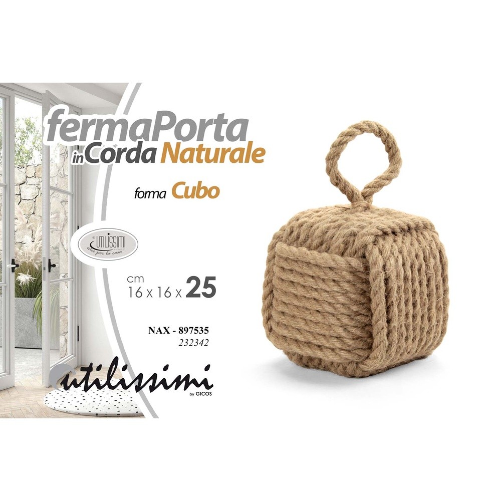 Nax/Fermaporta Cubo 16*16*25 232342 - Beige - Ferma Porta & Paraspifferi | Mikasa