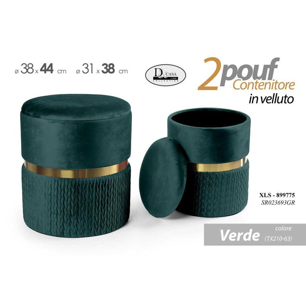 Xls/2Pz Cont Pouf Verde 44/38 Sr023693Gr
